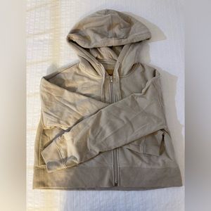 Cropped Zip Up Hoodie